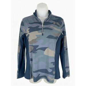 Arista Equestrian Camo 1/4 Zip Jacket Size Large Poly Spandex Performance